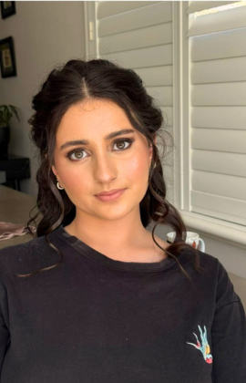 Soft, radiant makeup and elegant hairstyle by Blush and Brushh in Minee in Perth for a flawless finish.